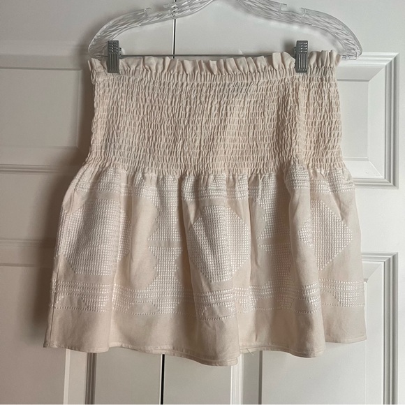 Zara Linen Blend Smocked Skirt M - Picture 9 of 16